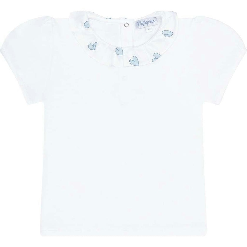 Blue Heart Print Tee
