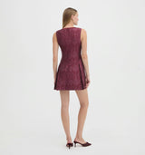 The Jadienne Dress - Plum Damask