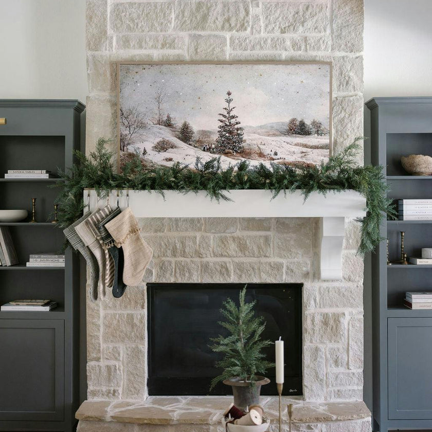 9' Faux Cedar Garland Evergreen