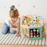 Preschool Play Lab Large Wooden Activity Learning 7-side Cube