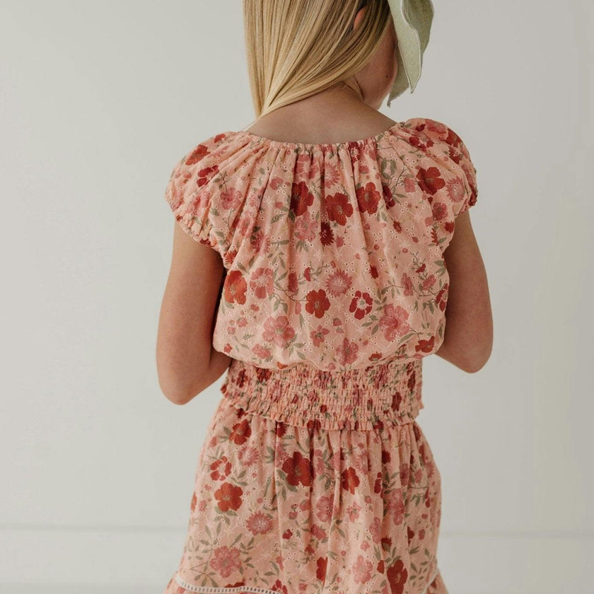 Eyelet Peasant Top