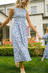 Ana Dress in Ditsy Cobalt Floral
