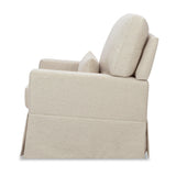 Crawford Pillowback Comfort Swivel Glider in Eco-Performance Fabric | Water Repellent & Stain Resistant in Performance Beach Eco-Weave