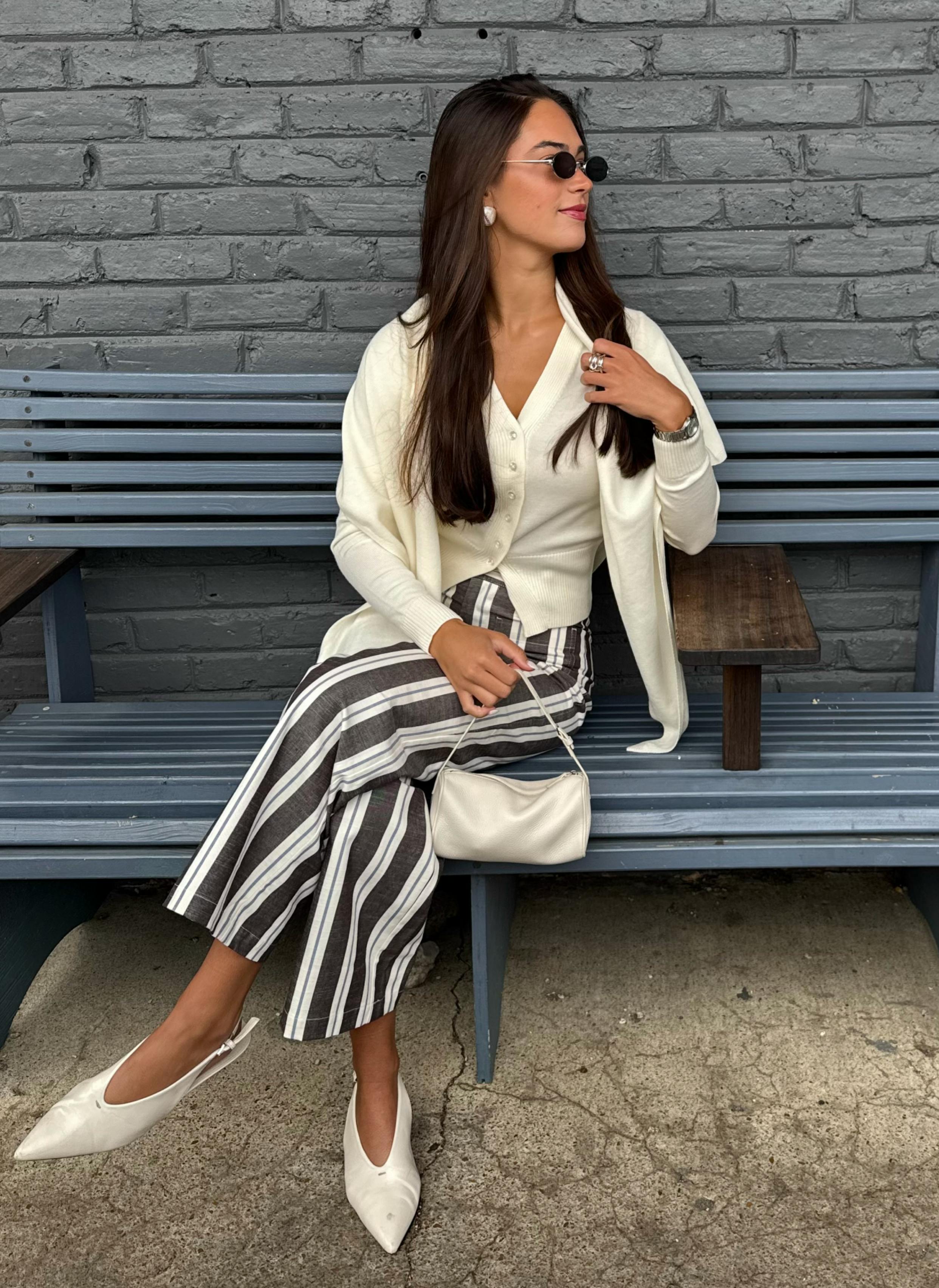 The Amal Cardigan - Antique White