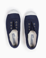 Hampton Canvas Plum Plimsolls in Navy