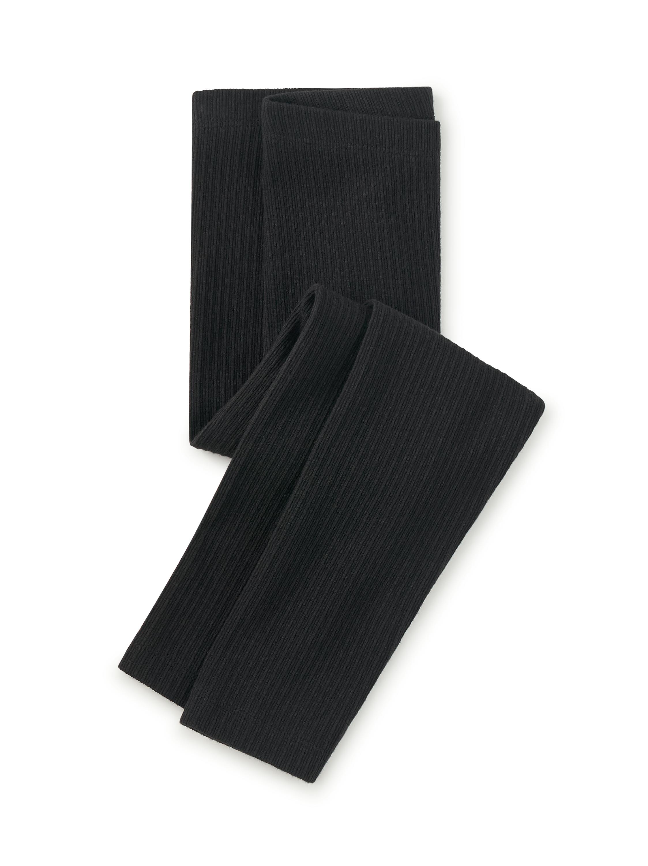 Pointelle Leggings, Jet Black