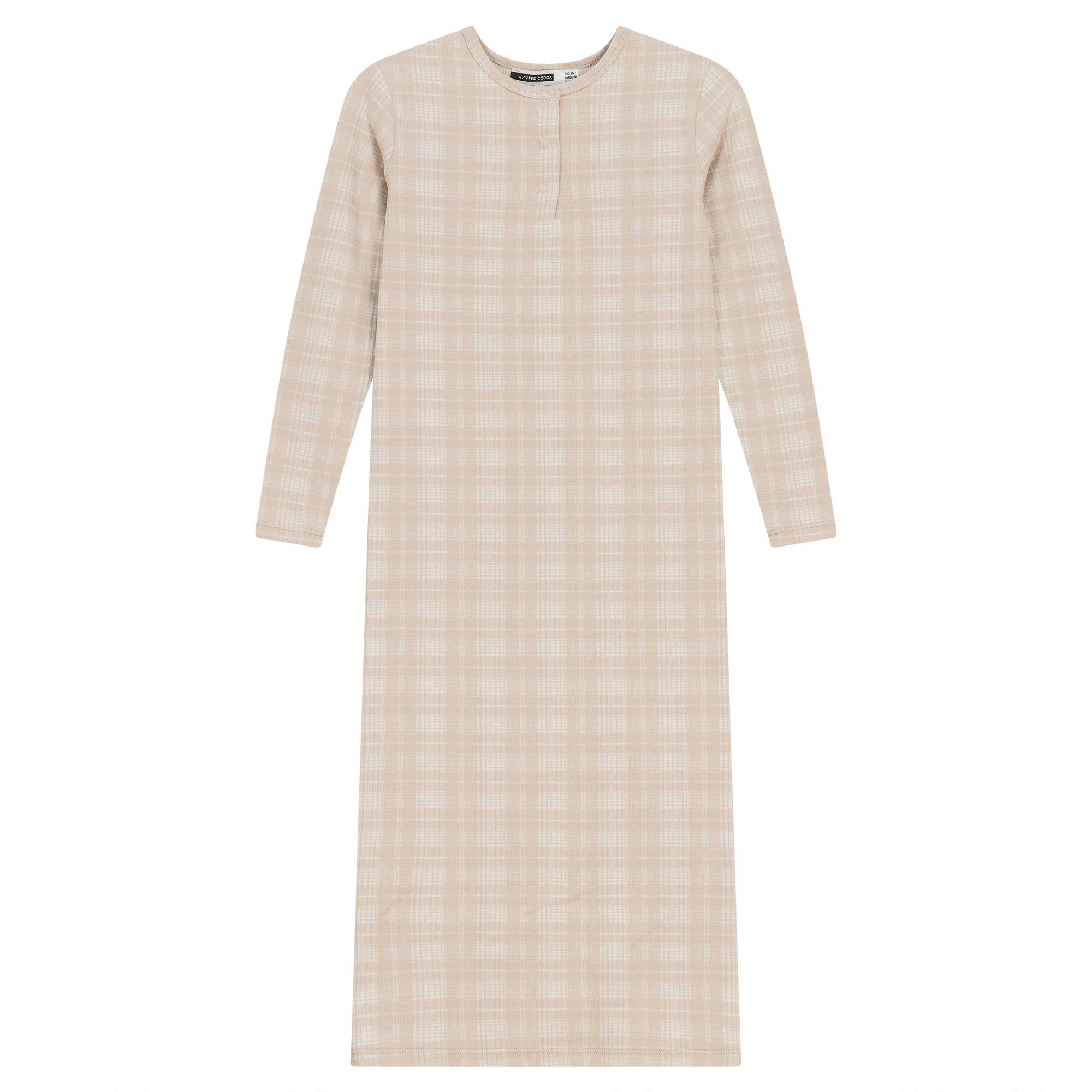 Brushed Rib Plaid Night Gown