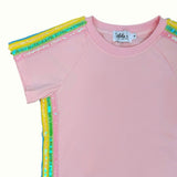 Pink Rainbow Stripe Short Set