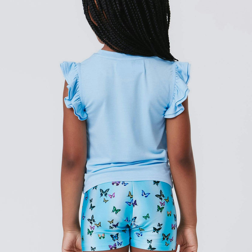 Girls Ruffle Crop Top