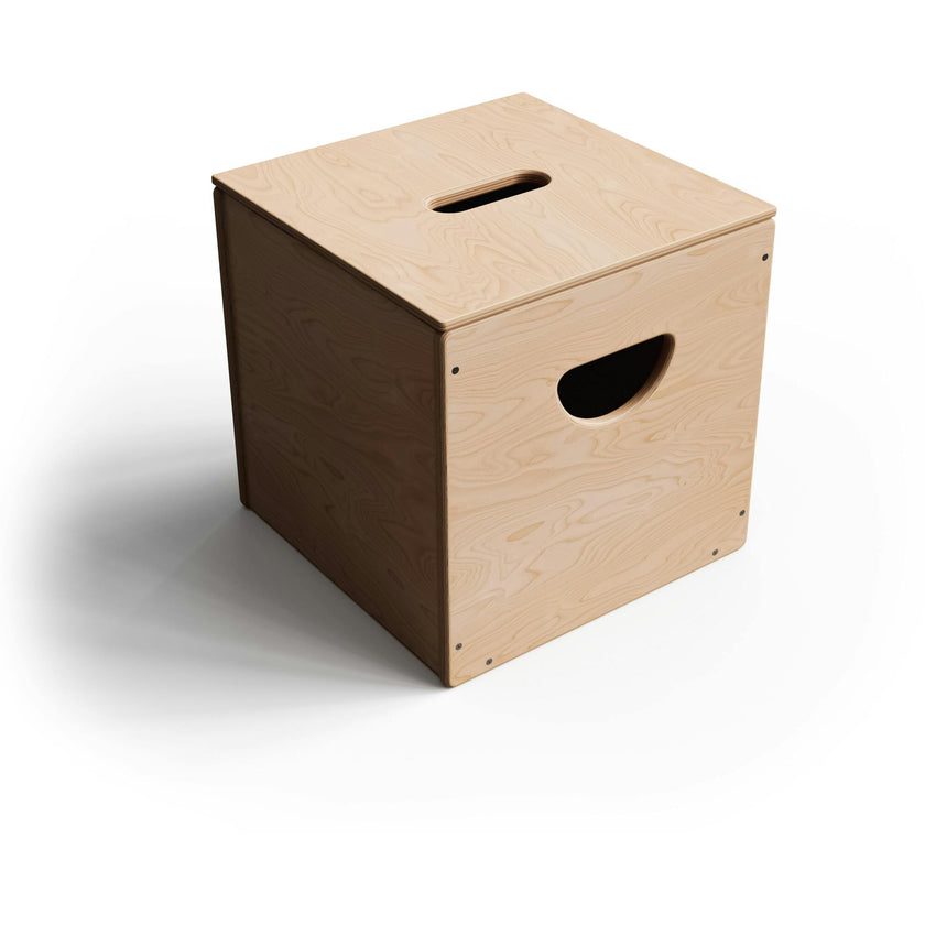 Wooden 14-inch Square Toy Box
