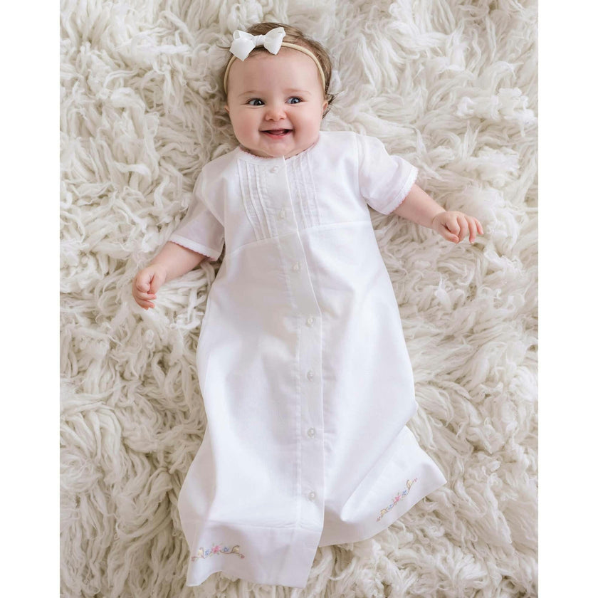 Delicate Floral Batiste Day Gown