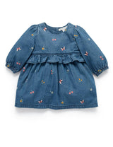 Denim Embroidered Dress Ladybird Broderie