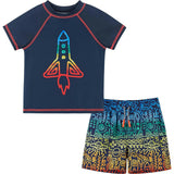 Short Sleeve Rocket Rashguard Swim Set