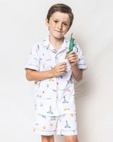 Kid's Twill Pajama Short Set in New York! New York!