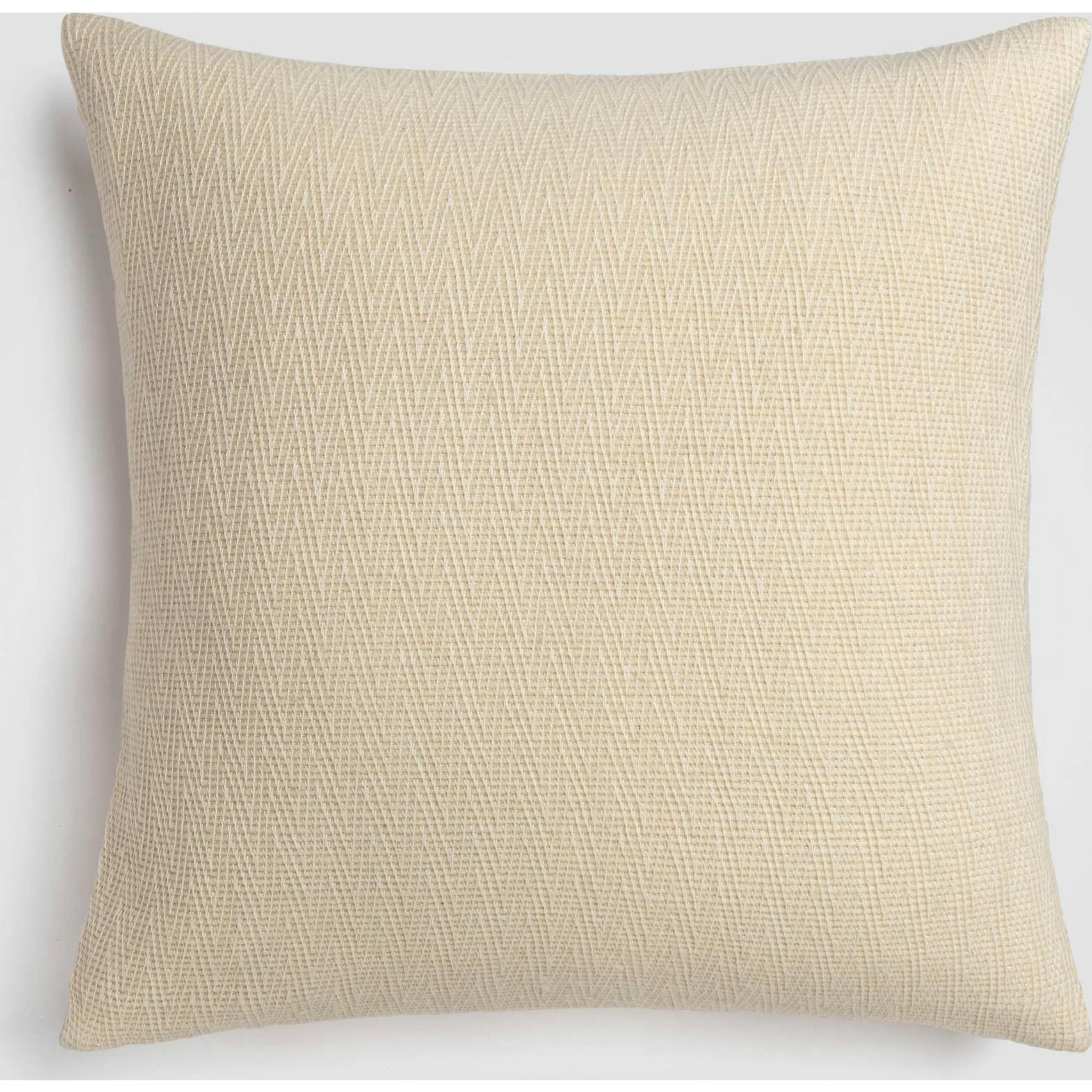 Ivory Chevron Neutral Throw Pillow