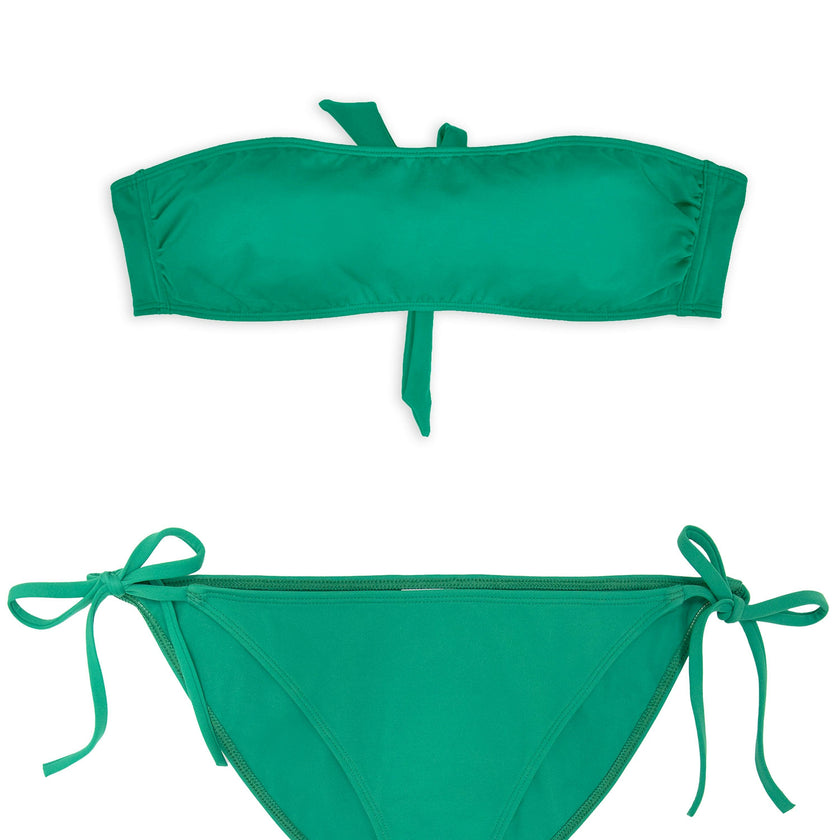 Teen Two-Piece Swimsuit, Tube Top & Bikini - Mangrove Green