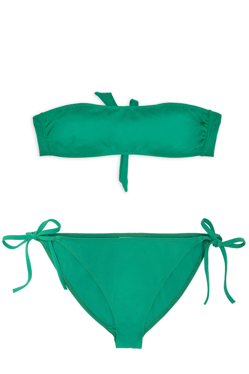 Teen Two-Piece Swimsuit, Tube Top & Bikini - Mangrove Green