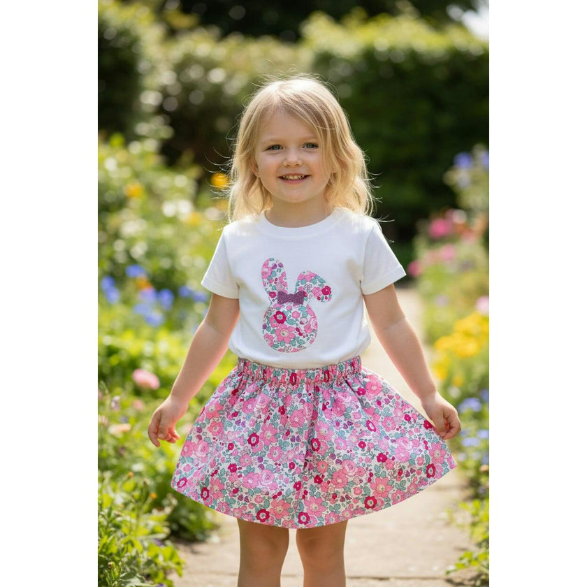 Liberty of London Childrens Elasticated Skirt - Betsy cherry