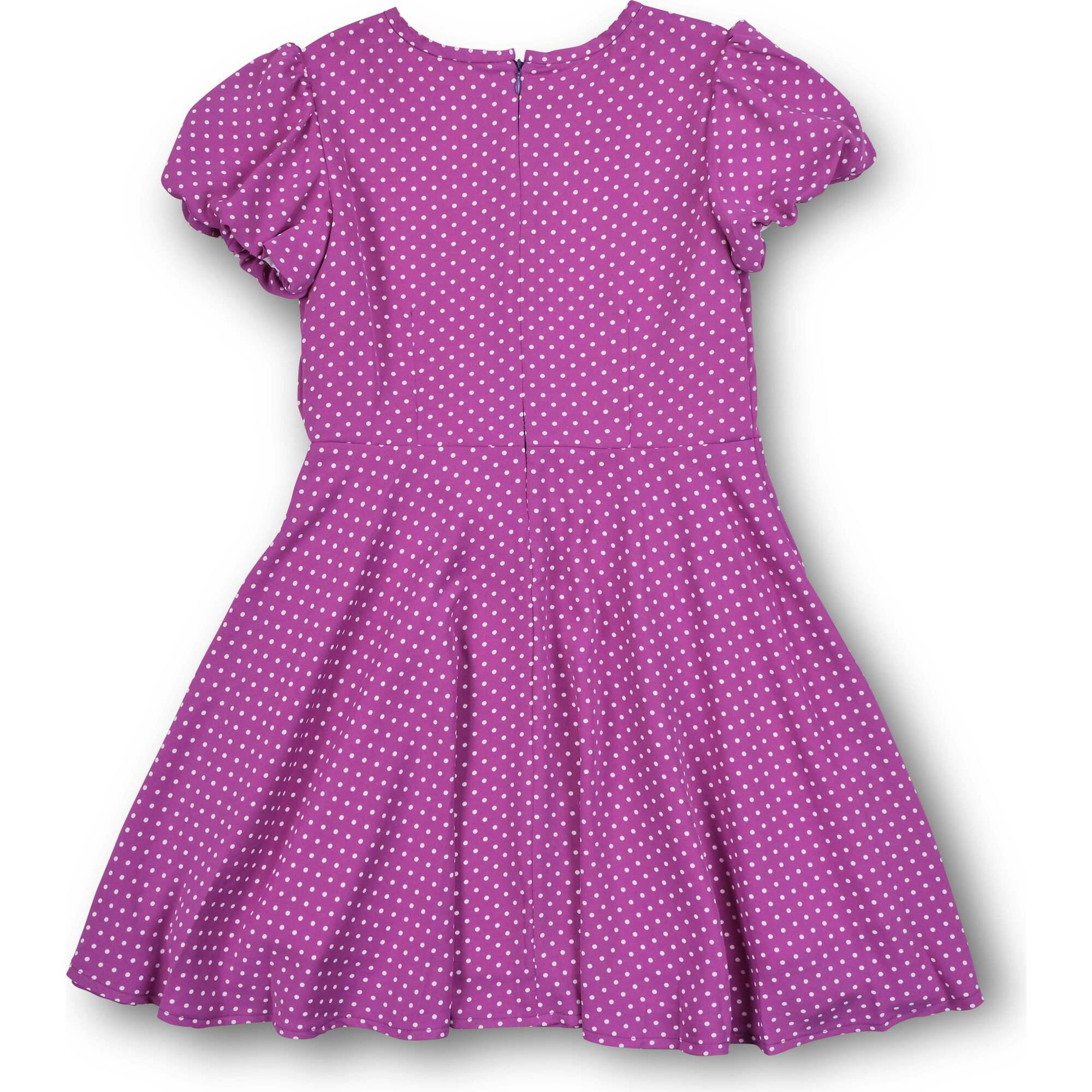 Polka Dot Dress W/Bubble Sleeves