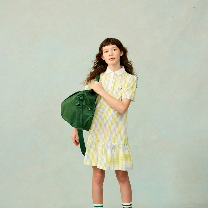 Play Polo Dress in Patch Plaid