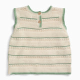 Striped Pointelle Knitted Top