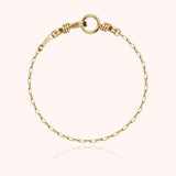 Women's Rectangle Chain Bracelet, Yellow Gold-Filled