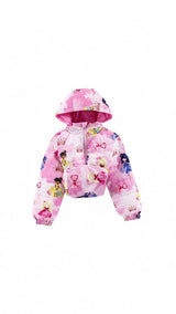 Blake Hooded Reversible Lightweight Down Puffer Jacket, Princess Dream