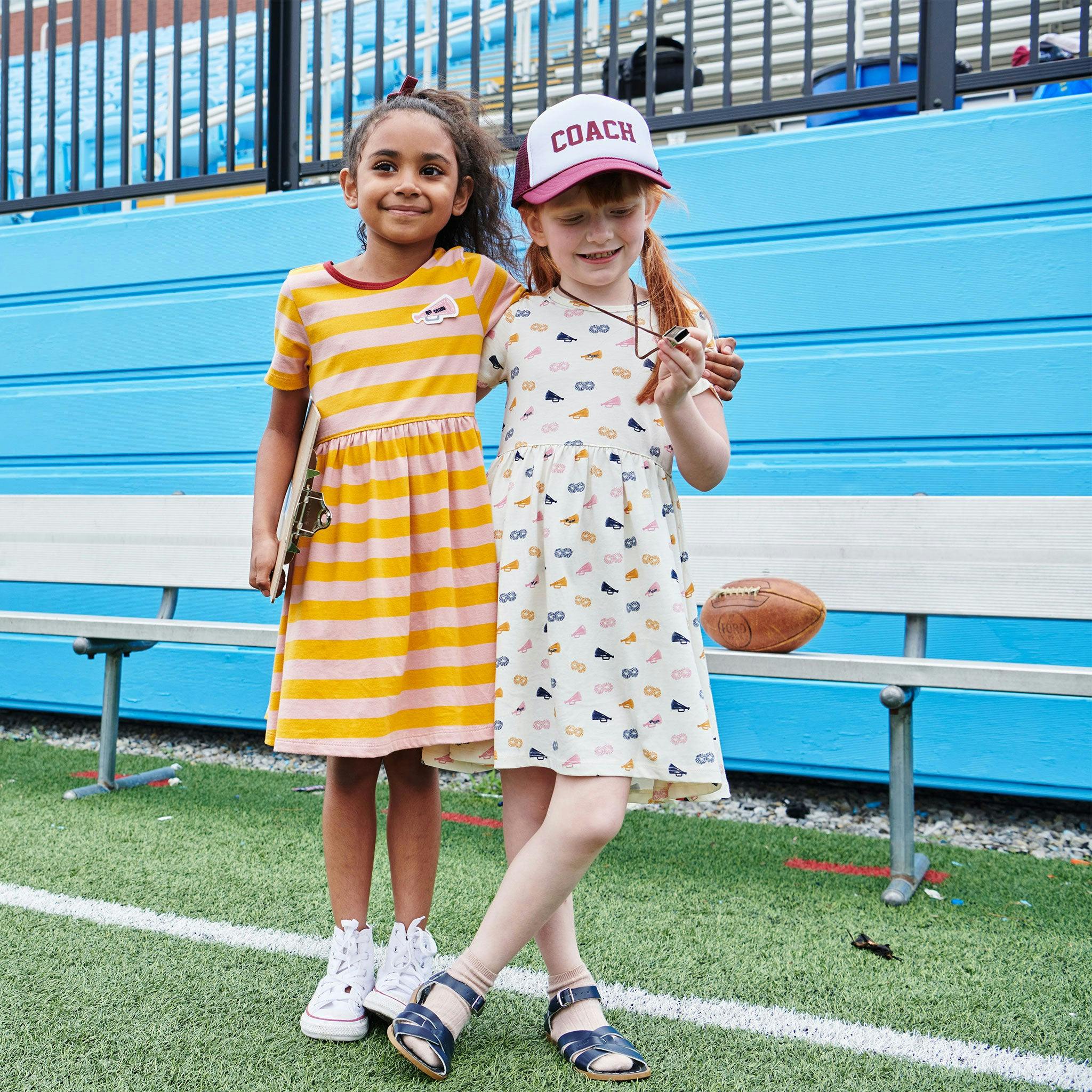 Sunny Dress, Pink And Yellow Stripes