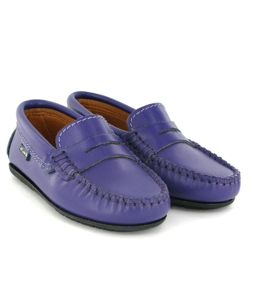 Penny 032 Walker Moccasins, purple smooth leather