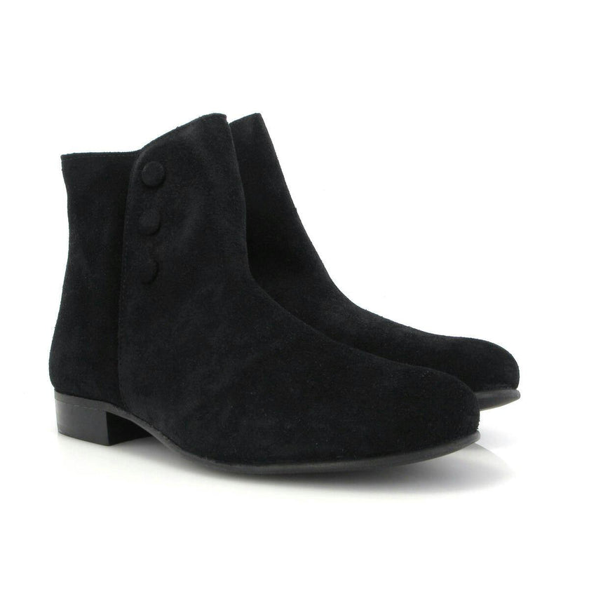 Suede Boots, Black