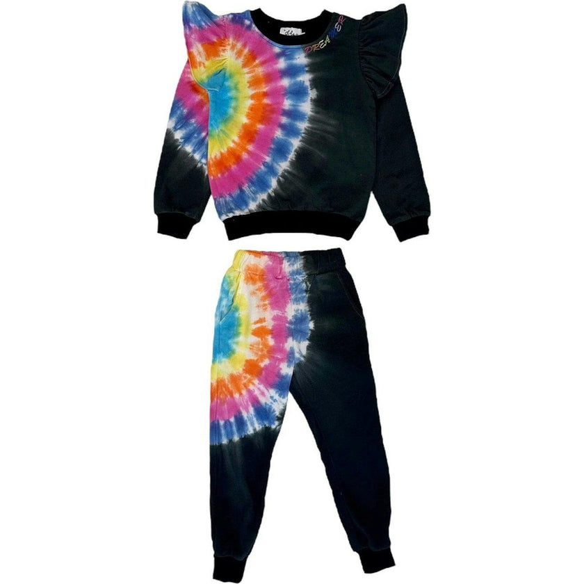 Women’s Rainbow Tie Dye Ruffle Set