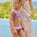 girls orchid smocked bikini
