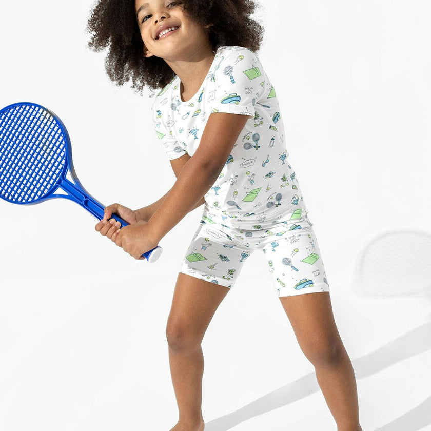 Tennis Bamboo Kids Pajama Short Set