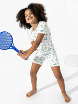 Tennis Bamboo Kids Pajama Short Set
