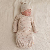 Organic Kimono Infant Sleep Gown - Tiny Bows