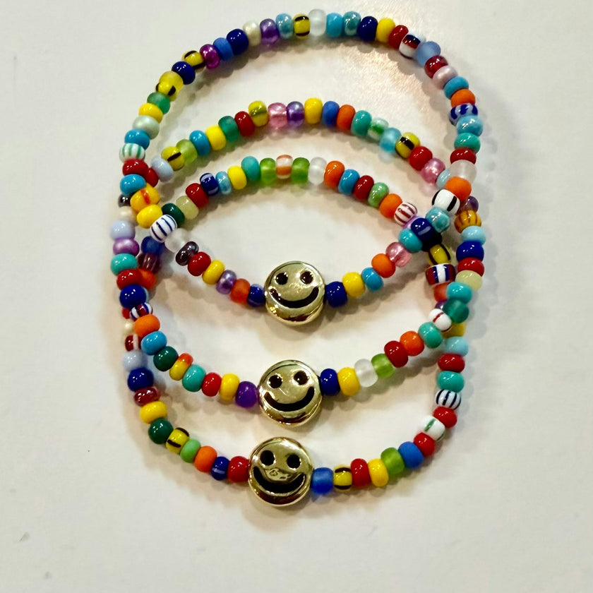 Gold Smileys - Bracelet Set of 3
