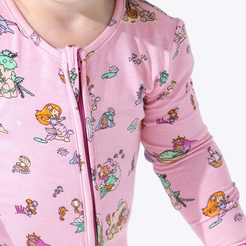 Mermaid Lagoon Bamboo Convertible Footie