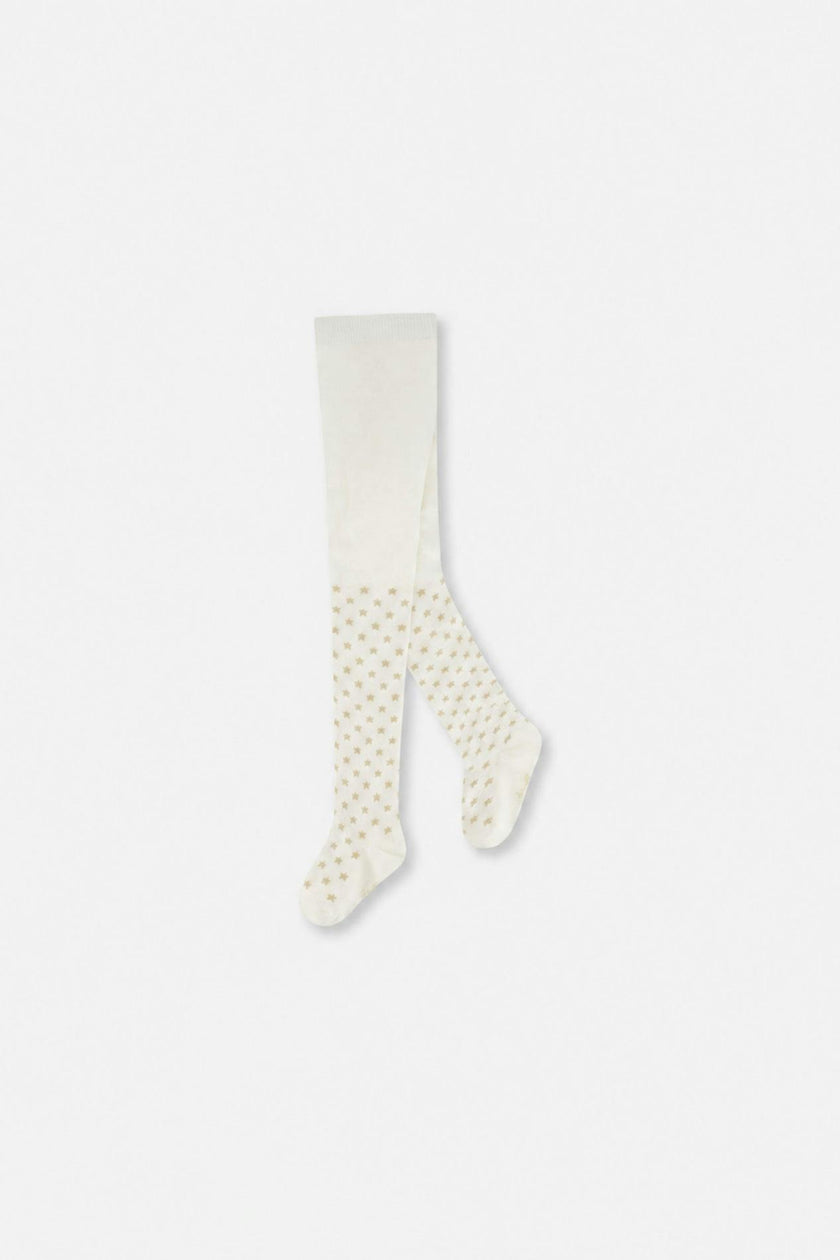 Baby Knit Heart Tights Off-White