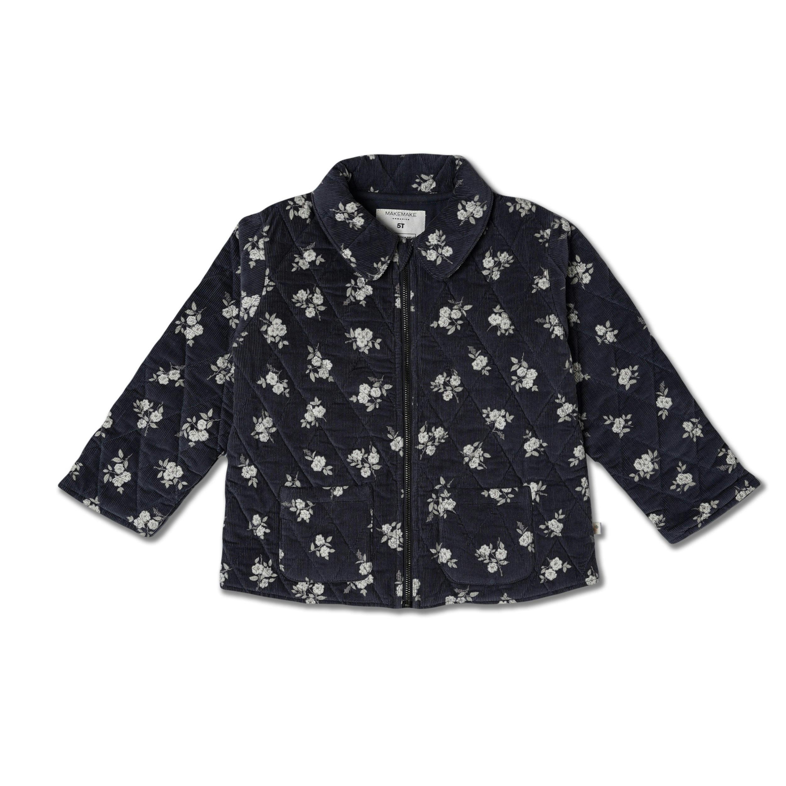 Organic Quilted Corduroy Zipper Jacket