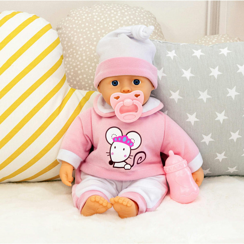 Interactive 14" Baby Doll in Pink Top