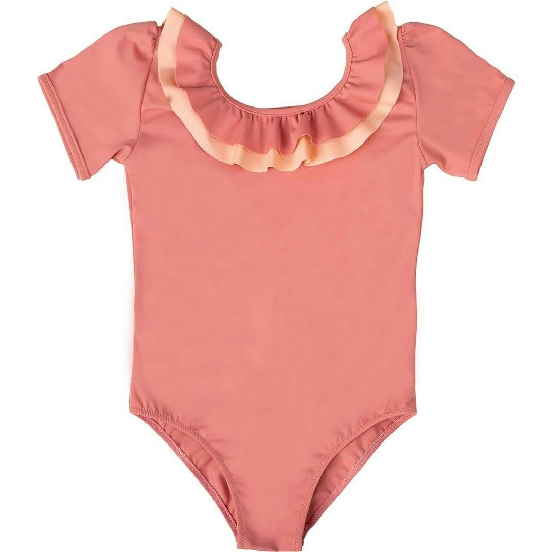 Carlotta Surf Suit in Coral Pink & Peach Pink