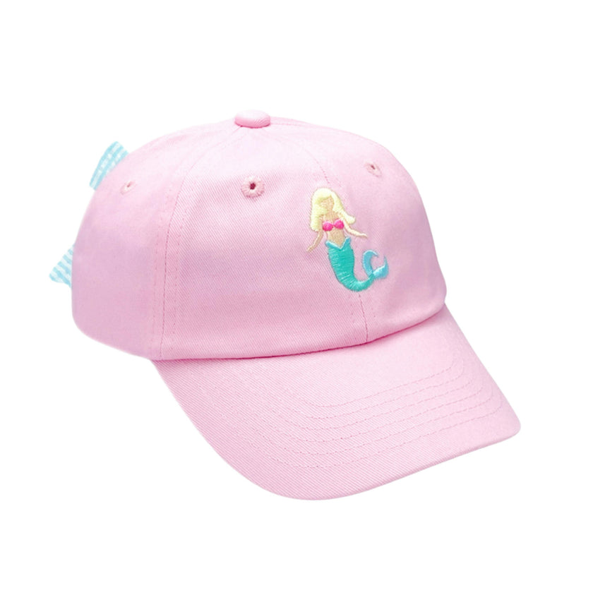 Pink Mermaid Bow Baseball Hat (Baby/Toddler, Youth)