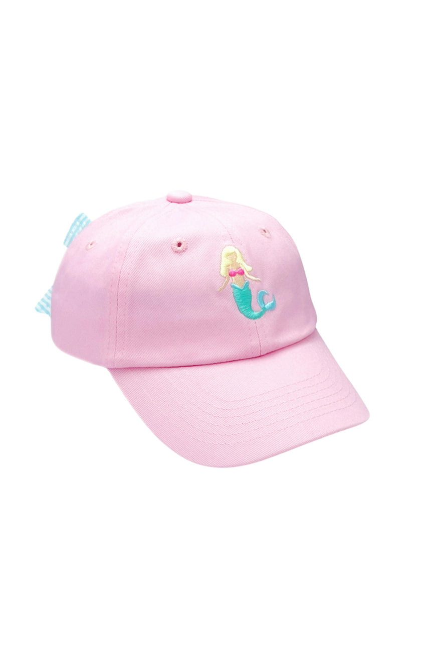 Pink Mermaid Bow Baseball Hat