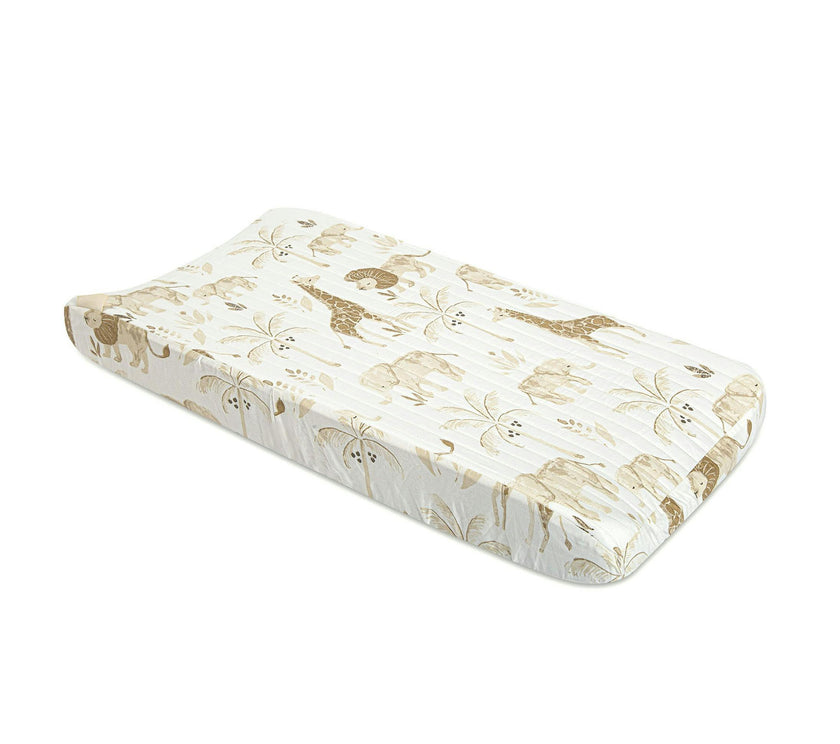 Kendi Safari Cotton Quilted Change Pad Cover