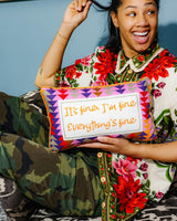 Everything's Fine Needlepoint Pillow