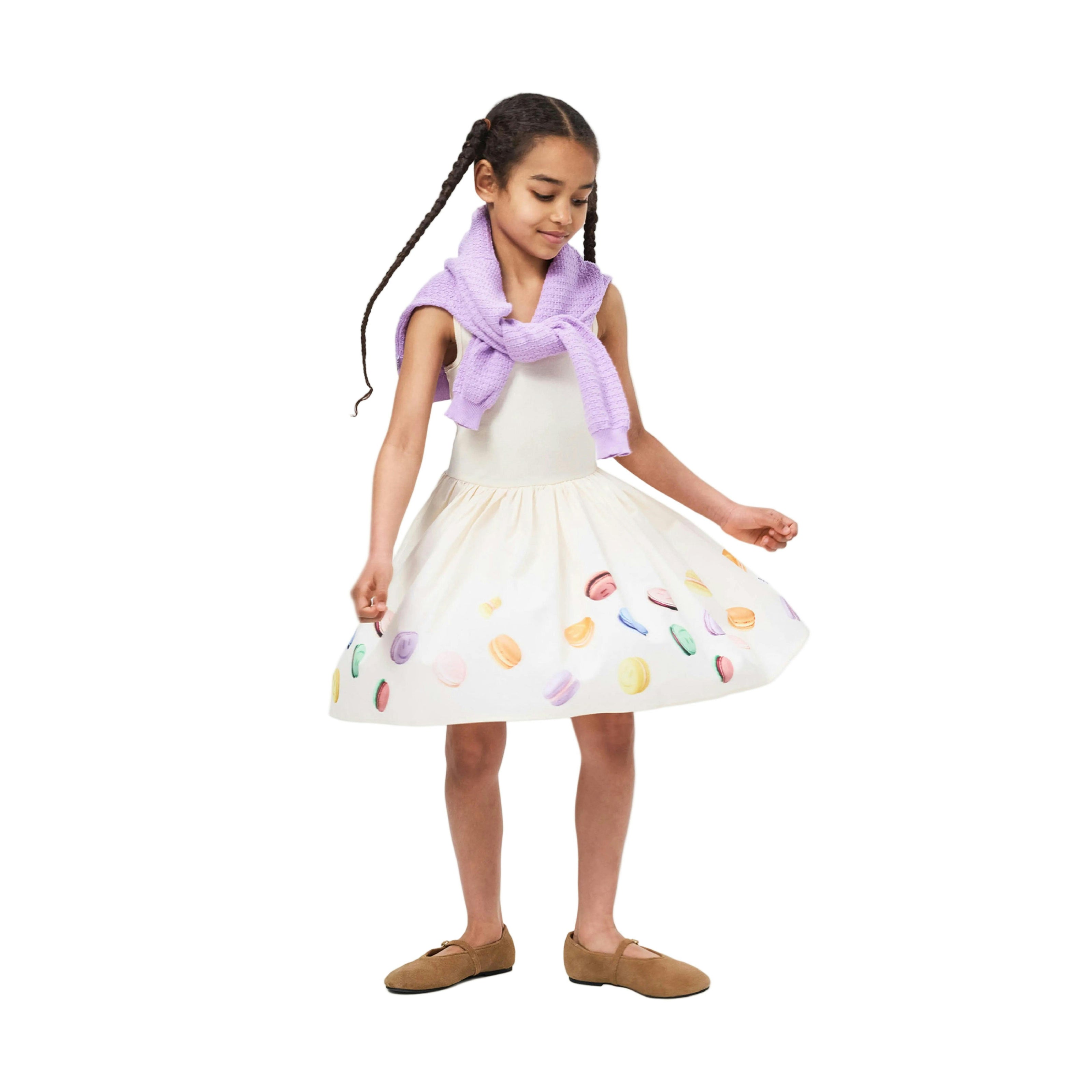 Molo Yellow Dress with Macaron Print