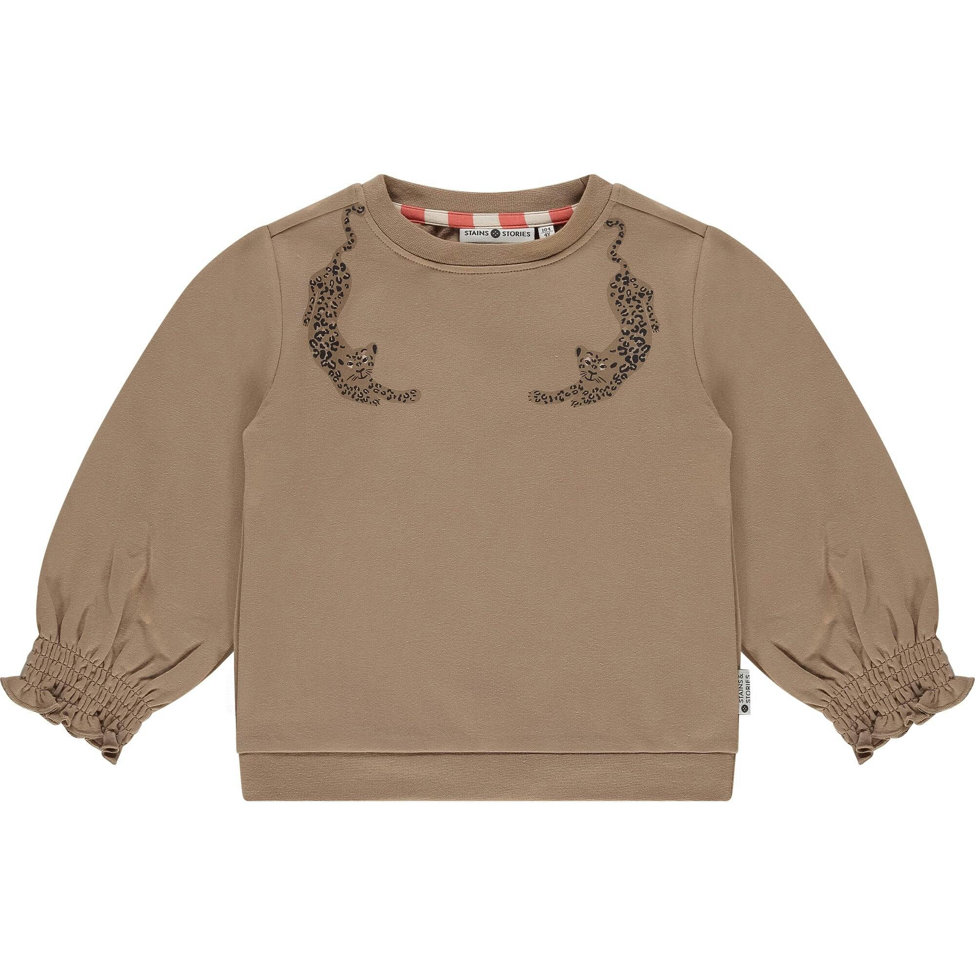 Leopard Accent Crewneck Sweatshirt