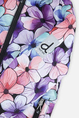 Light Weight Two Piece Chill Snowsuit Purple Floral Print