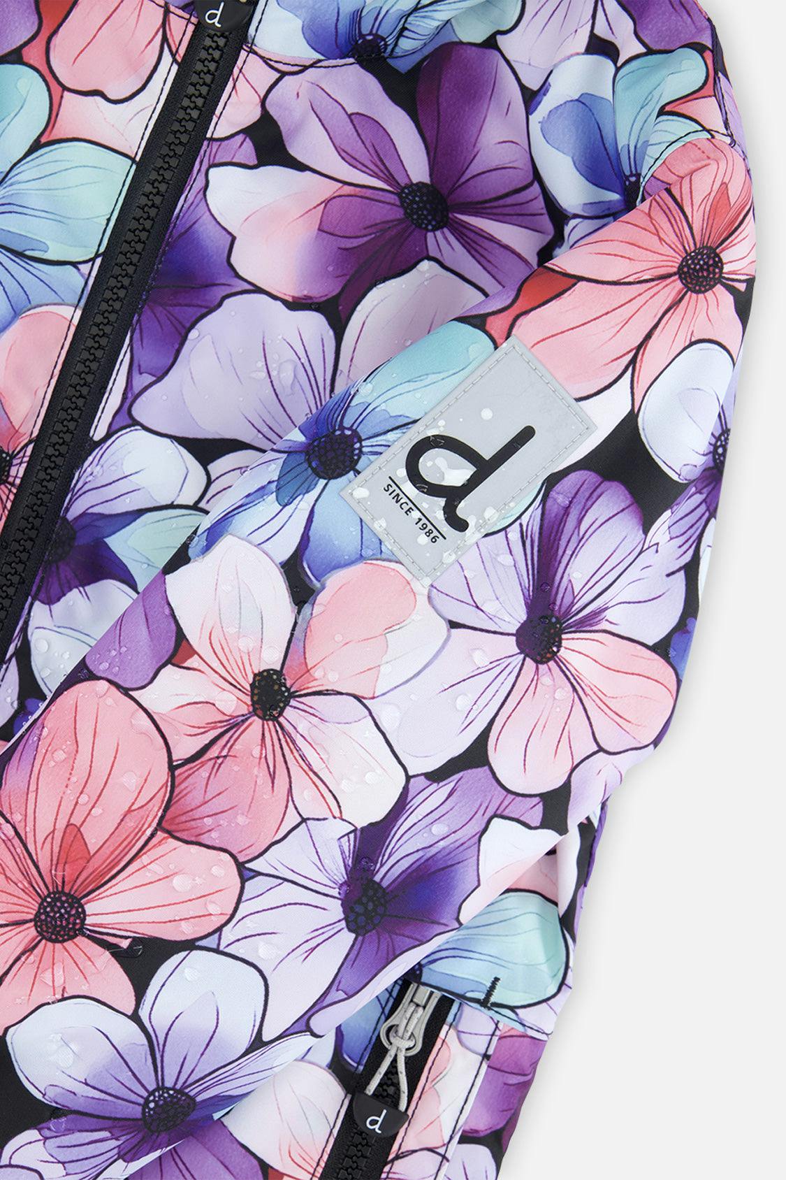 Light Weight Two Piece Chill Snowsuit Purple Floral Print
