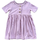 Short Sleeve Henley Dress Thistle